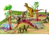 Zestaw Figurek Dinozaurów w kuferku + mata, Dinozaury 9 sztuk